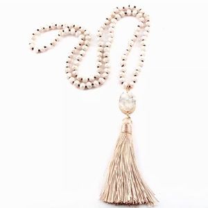 Anthropologie Spring Forward Druzy Quartz Necklace